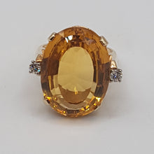 Load image into Gallery viewer, 14ct Gold Citrine and Diamond Ring