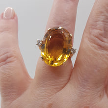 Load image into Gallery viewer, 14ct Gold Citrine and Diamond Ring