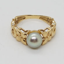 Load image into Gallery viewer, Vintage 14ct Gold Cultured Pearl Ring