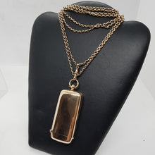 Load image into Gallery viewer, Antique 9ct Gold Sovereign Case and Vesta with 9ct Longuard Chain Pendant