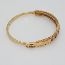 Load image into Gallery viewer, Vintage 9ct Gold Amethyst and Diamond Bracelet