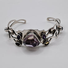 Load image into Gallery viewer, Vintage Sterling Silver Ametrine Amethyst and Citrine Bracelet