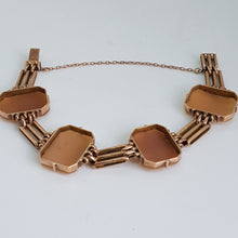 Load image into Gallery viewer, Antique 9ct Rose Gold Shell Cameo Bracelet