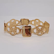 Load image into Gallery viewer, Vintage 9ct Gold Eternal Knot Panel Bracelet
