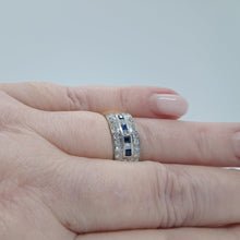 Load image into Gallery viewer, 18ct Gold Diamond and Sapphire Ring