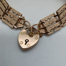 Load image into Gallery viewer, Antique 9ct Gold Fancy Link Gate Bracelet