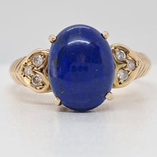 Load image into Gallery viewer, 14ct Gold Lapis Lazuli and Diamond Ring