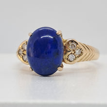 Load image into Gallery viewer, 14ct Gold Lapis Lazuli and Diamond Ring