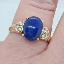 Load image into Gallery viewer, 14ct Gold Lapis Lazuli and Diamond Ring