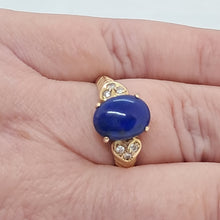 Load image into Gallery viewer, 14ct Gold Lapis Lazuli and Diamond Ring