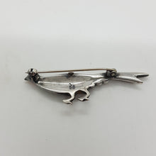 Load image into Gallery viewer, Antique Sterling Silver Enamel  Marcasite Pheasant Brooch