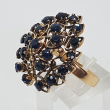 Load image into Gallery viewer, Vintage 14ct Gold Sapphire Dress Ring