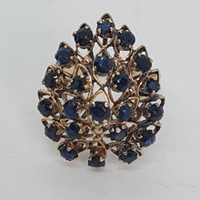 Load image into Gallery viewer, Vintage 14ct Gold Sapphire Dress Ring