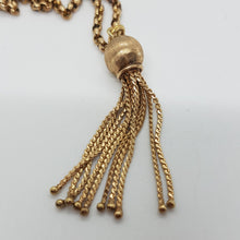 Load image into Gallery viewer, Vintage 9ct Gold Tassel Pendant and Chain
