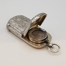 Load image into Gallery viewer, Antique Sterling Silver Sovereign Case and Vesta Case Pendant