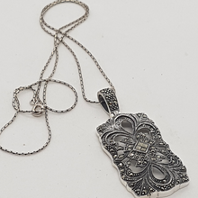 Load image into Gallery viewer, Sterling Silver and Marcasite Pendant