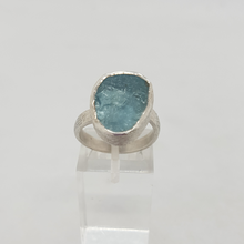 Load image into Gallery viewer, Handmade Silver Aquamarine Ring