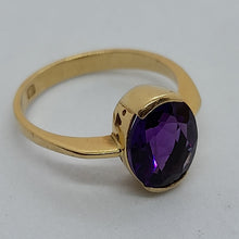 Load image into Gallery viewer, 18ct Gold Amethyst Ring