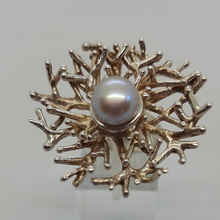 Load image into Gallery viewer, Sterling Silver Modernist Pearl Ring