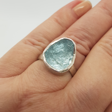 Load image into Gallery viewer, Handmade Silver Aquamarine Ring