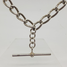 Load image into Gallery viewer, Antique Sterling Silver Double Albert Necklace