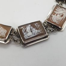 Load image into Gallery viewer, Vintage Sterling Silver Cameo Bracelet
