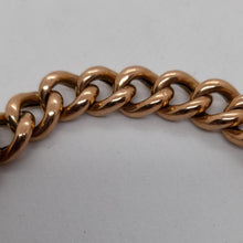 Load image into Gallery viewer, Antique 9ct Rose Gold Night and Day Curb Bracelet