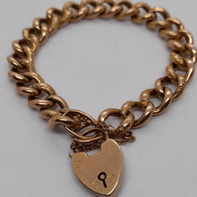 Load image into Gallery viewer, Antique 9ct Rose Gold Night and Day Curb Bracelet