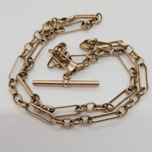 Load image into Gallery viewer, Vintage 9ct Gold T-Bar Necklace