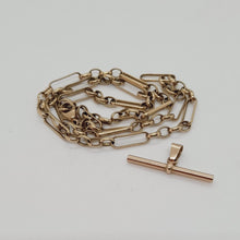 Load image into Gallery viewer, Vintage 9ct Gold T-Bar Necklace