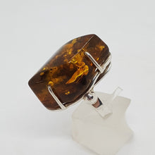 Load image into Gallery viewer, Vintage Sterling Silver Amber Ring