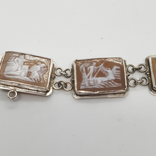 Load image into Gallery viewer, Vintage Sterling Silver Cameo Bracelet