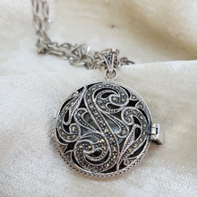 Load image into Gallery viewer, Sterling Silver Marcasite Watch Pendant