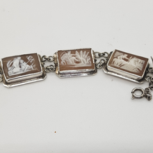 Load image into Gallery viewer, Vintage Sterling Silver Cameo Bracelet