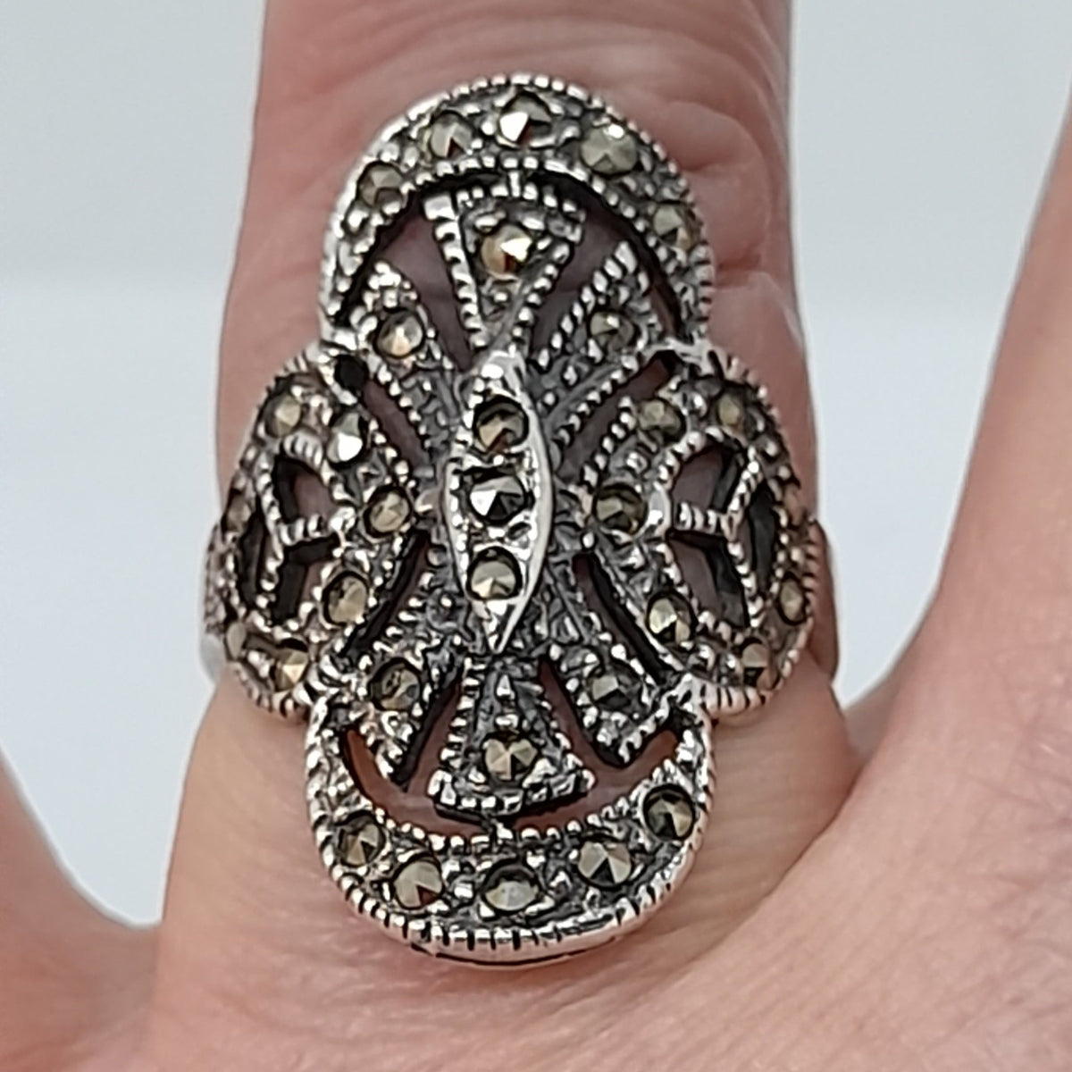 Vintage marcasite rings on sale