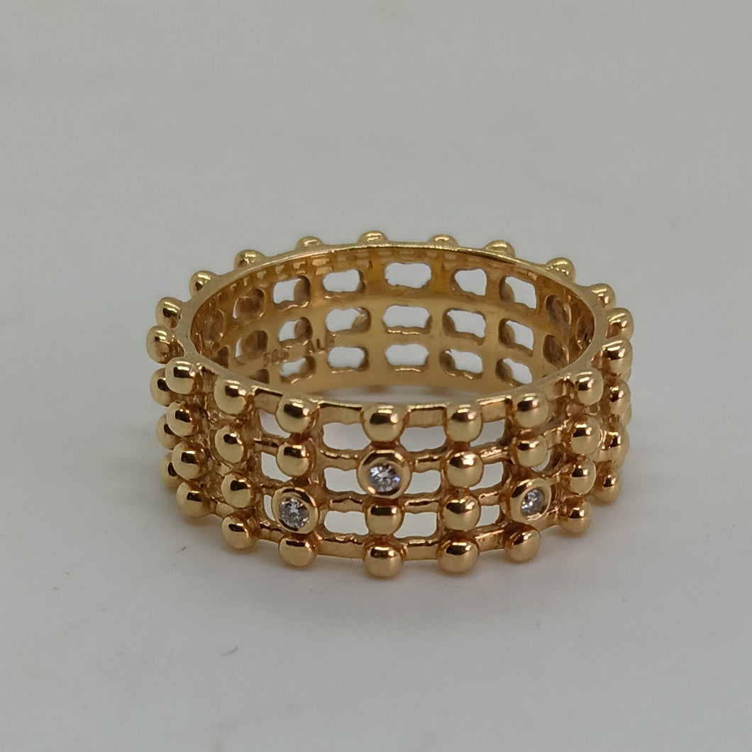 14ct Gold Diamond Band Ring