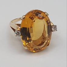 Load image into Gallery viewer, 14ct Gold Citrine and Diamond Ring
