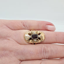 Load image into Gallery viewer, Antique 14ct Gold Almandine Garnet and Seed Pearl Ring
