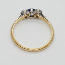 Load image into Gallery viewer, Antique 18ct Gold and Platinum Sapphire and Diamond Ring
