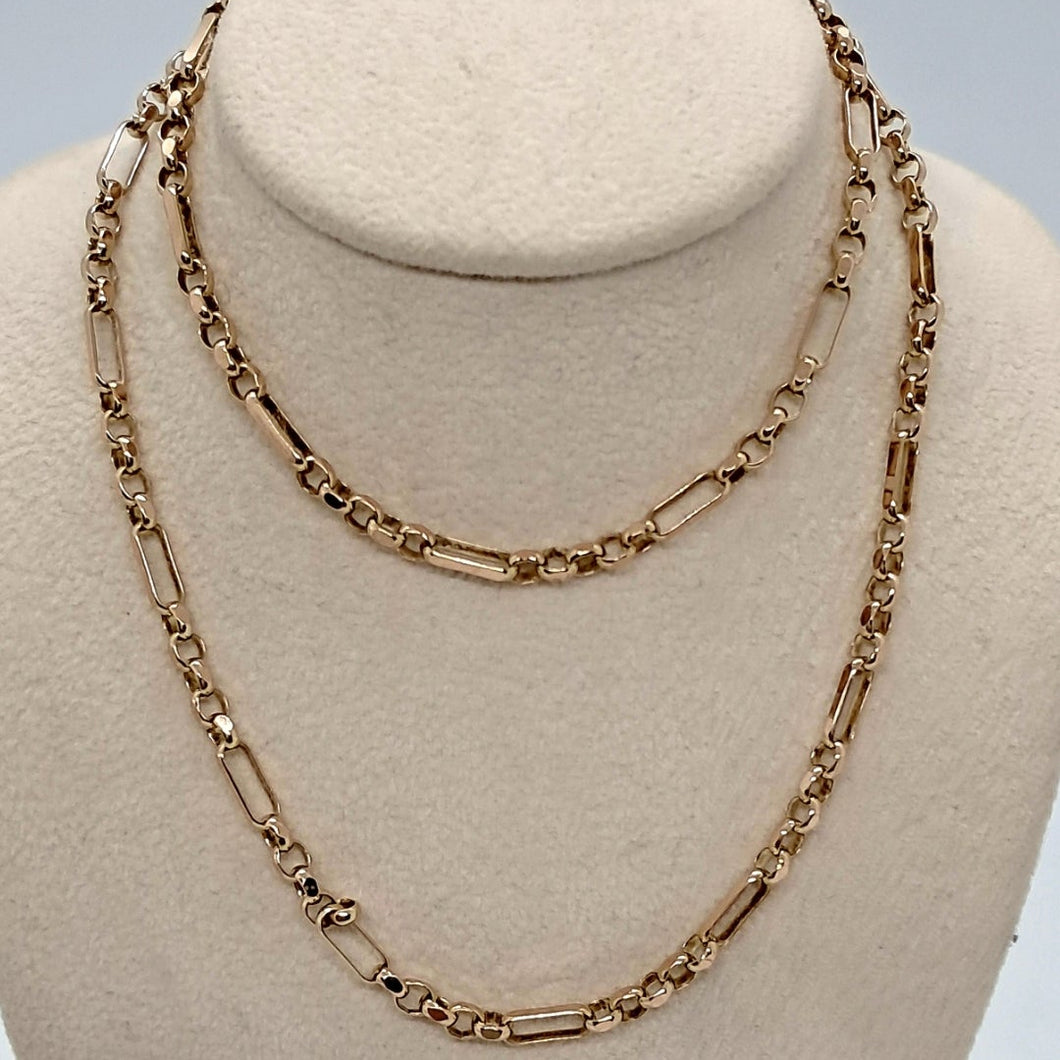 9ct Gold Fancy Link Chain Necklace