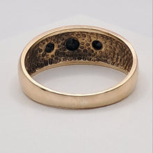 Load image into Gallery viewer, Vintage 9ct Gold Sapphire Gypsy Ring
