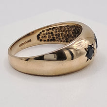 Load image into Gallery viewer, Vintage 9ct Gold Sapphire Gypsy Ring
