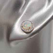 Load image into Gallery viewer, 9ct Gold Opal and Diamond Earrings
