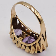 Load image into Gallery viewer, Vintage 9ct Gold Amethyst and Diamond Ring

