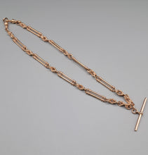 Load image into Gallery viewer, Vintage 9ct Rose Gold Double Albert Necklace
