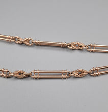 Load image into Gallery viewer, Vintage 9ct Rose Gold Double Albert Necklace
