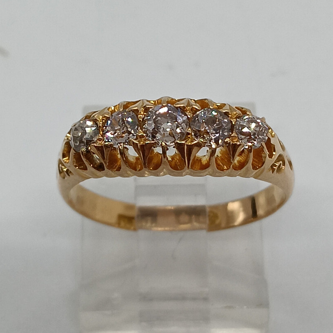 Antique 18ct Gold Five Stone Diamond Ring