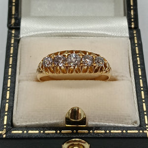 Antique 18ct Gold Five Stone Diamond Ring