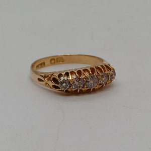 Antique 18ct Gold Five Stone Diamond Ring