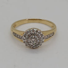 Load image into Gallery viewer, 9ct Gold Diamond Cluster Ring
